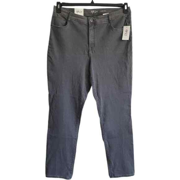 Style & Co Tummy Control High Rise Slim Leg Jeans 24W Grey - Picture 3 of 5